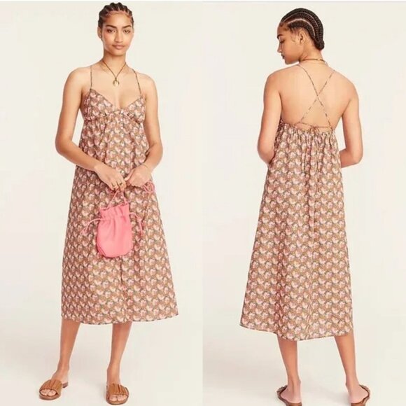 J. Crew Dresses & Skirts - J.Crew Collection Size M Ratti Prism Floral Print Triangle Sundress Midi Dress